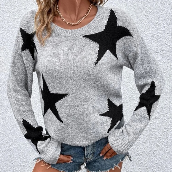 New star print long sleeve sweater - Picture 2 of 7